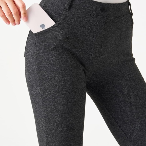 Yogipace Women's Petite Straight Leg Yoga Dress Pants - Picture 3 of 6